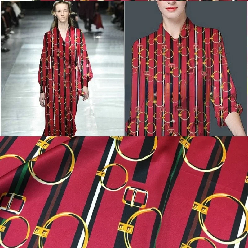 Vertical chain ring brand digital printing heavy natural silk stretch satin fabric cheongsam dress wide leg pants shirt fabric
Vertical chain ring brand digital printing heavy natural silk stretch satin fabric cheongsam dress wide leg pants shirt fabric