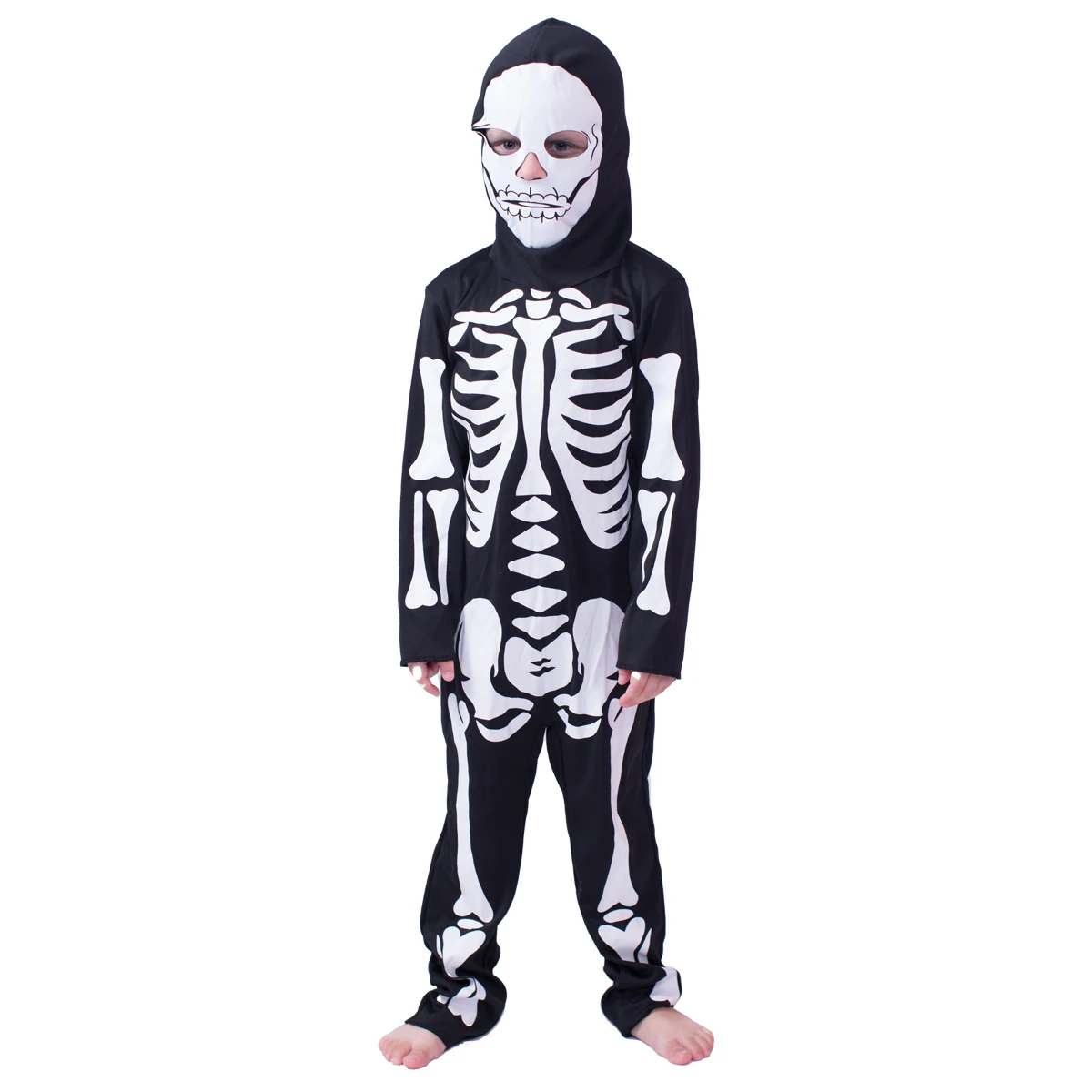 Halloween Skeleton Costume Kids Skull Bones Jumpsuit Child Fancy Dress Scary Ghost Outfit Cosplay Carnival Party Set with Mask
Halloween Skeleton Costume Kids Skull Bones Jumpsuit Child Fancy Dress Scary Ghost Outfit Cosplay Carnival Party Set with Mask