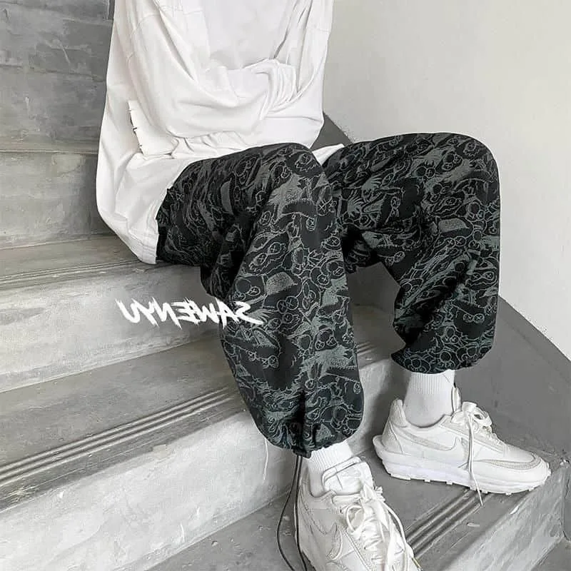 Falling wide-leg pants men women casual streetwear Hong Kong style hip-hop sports loose punk drawstring cropped trousers
Falling wide-leg pants men women casual streetwear Hong Kong style hip-hop sports loose punk drawstring cropped trousers