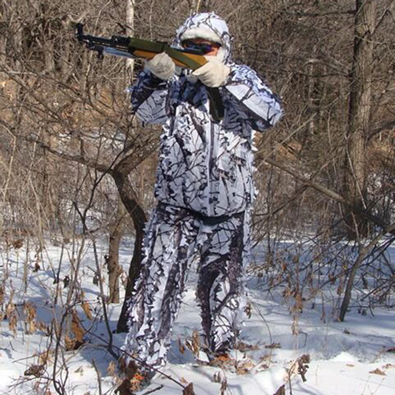 3D белая Снежная Слива с ветками в стиле Камуфляжный костюм Ghillie, часы для птиц, страйкбол охотничья одежда, куртка и брюки
3D белая Снежная Слива с ветками в стиле Камуфляжный костюм Ghillie, часы для птиц, страйкбол охотничья одежда, куртка и брюки