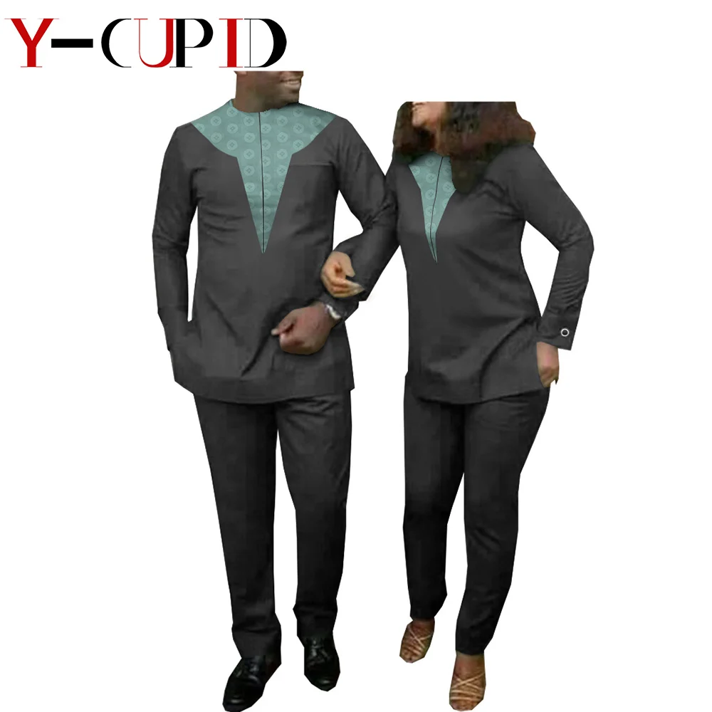 African Clothes for Couples Bazin Riche Women Top and Pants Sets Matching Men Outfits 2 Pieces Patchwork Pants Sets YA20C001
African Clothes for Couples Bazin Riche Women Top and Pants Sets Matching Men Outfits 2 Pieces Patchwork Pants Sets YA20C001
