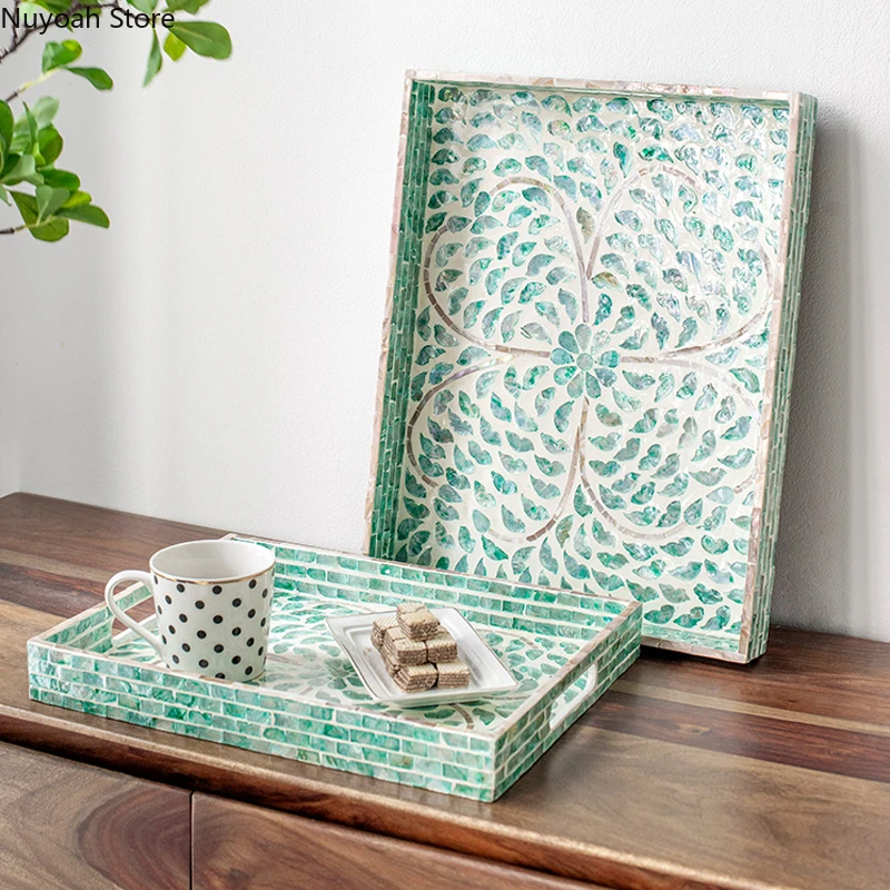 European-style Shell Square Tray Cup Dessert Storage Tea Tray Storage Tea Tray Fruit Tray Display Tray Living Room Decoration
European-style Shell Square Tray Cup Dessert Storage Tea Tray Storage Tea Tray Fruit Tray Display Tray Living Room Decoration