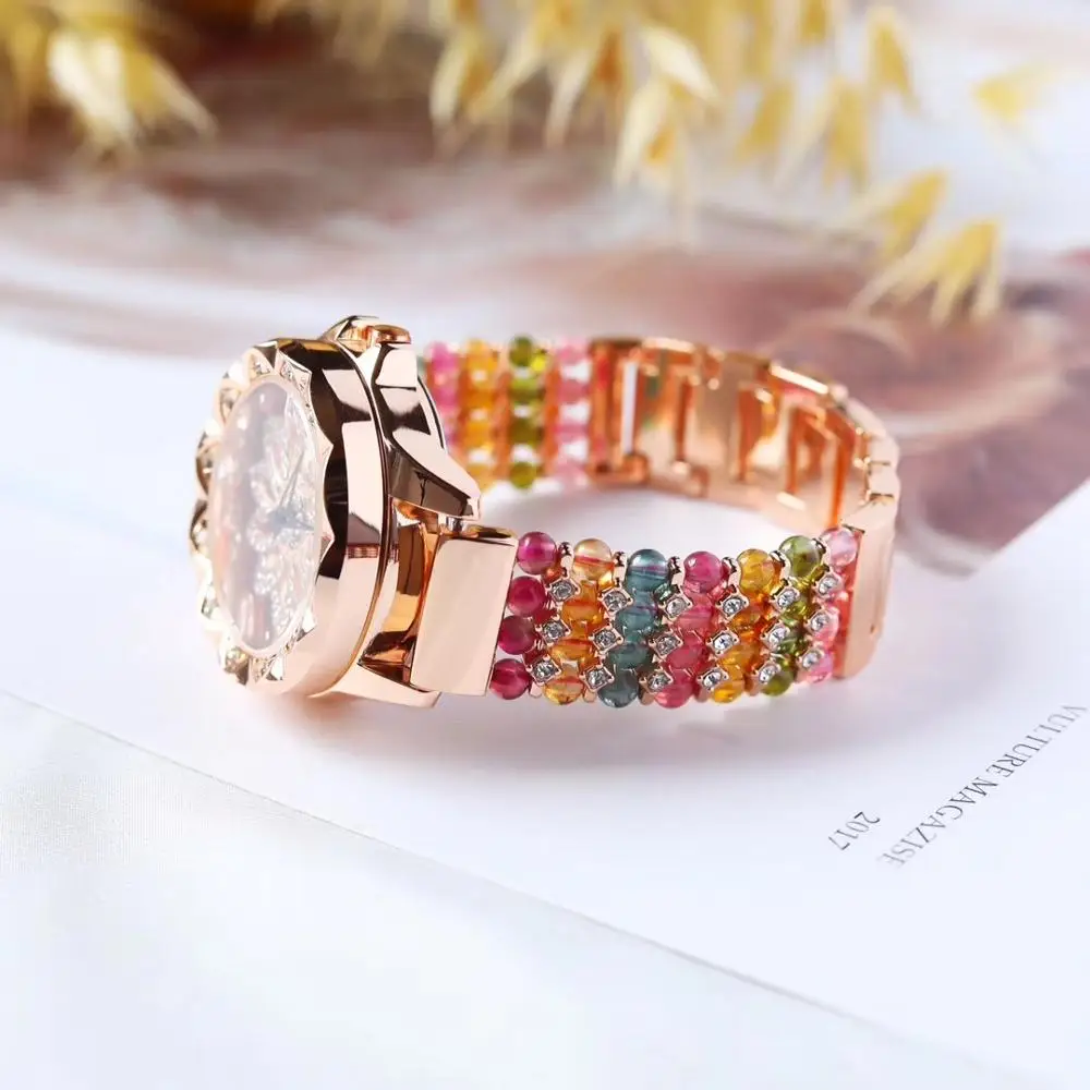 natural tourmaline energy stone beads bracelet & 33mm watch DIY jewelry for woman for gift for summer beach for gift !
natural tourmaline energy stone beads bracelet & 33mm watch DIY jewelry for woman for gift for summer beach for gift !