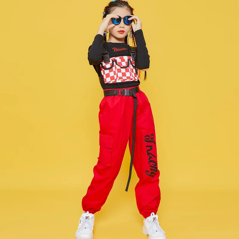Children Hip Hop Jazz Dance Costume Girls Street Dance Long Sleeved Set Red Pants Ballroom Performance Costume Stage Wear
Children Hip Hop Jazz Dance Costume Girls Street Dance Long Sleeved Set Red Pants Ballroom Performance Costume Stage Wear