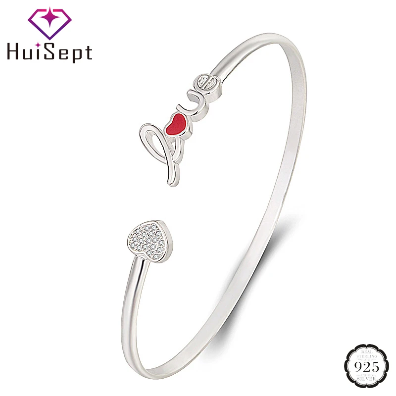 HuiSept Fashion Bracelets for Female 925 Silver Jewelry Heart-shaped Bracelet Ornaments for Wedding Promise Party Gift Wholesale
HuiSept Fashion Bracelets for Female 925 Silver Jewelry Heart-shaped Bracelet Ornaments for Wedding Promise Party Gift Wholesale