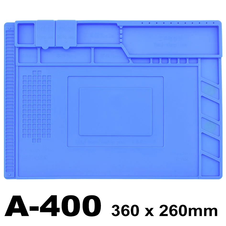 A400 Heat Insulation Silicone Pad Desk Mat Maintenance Platform for BGA Soldering Repair Station with Magnetic Section 36*26cm
A400 Heat Insulation Silicone Pad Desk Mat Maintenance Platform for BGA Soldering Repair Station with Magnetic Section 36*26cm