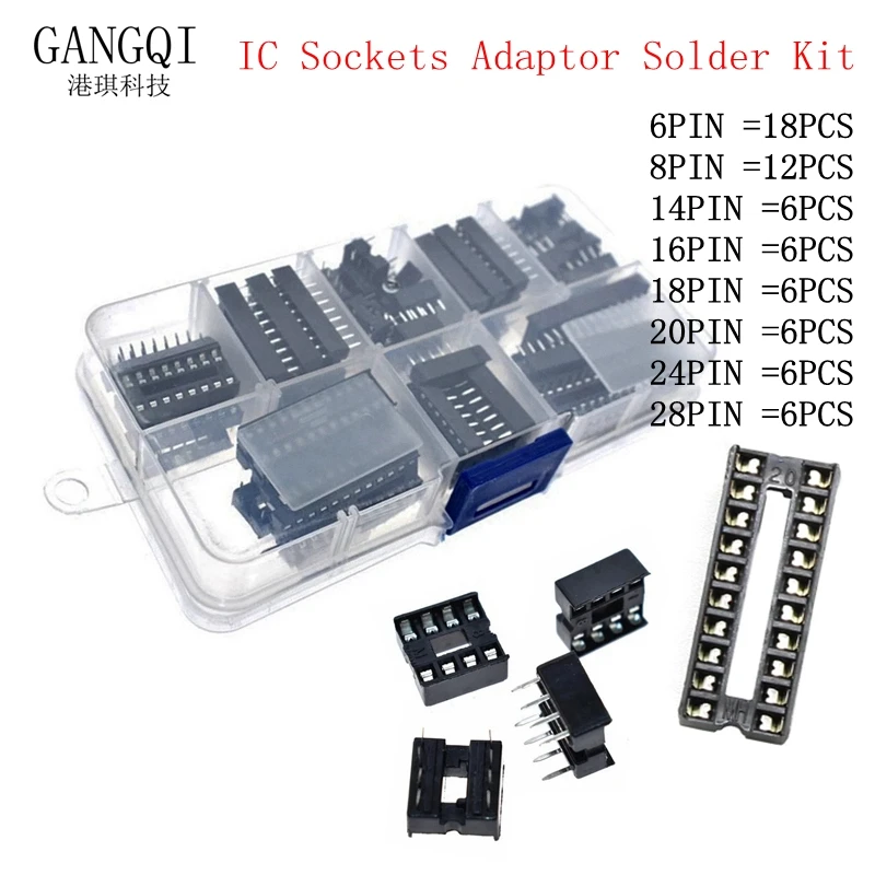 66 шт./лот DIP IC розетки адаптер тип пайки комплект розеток 6,8,14,16,18,20,24,28 Pin для arduino PCB Diy Kit
66 шт./лот DIP IC розетки адаптер тип пайки комплект розеток 6,8,14,16,18,20,24,28 Pin для arduino PCB Diy Kit