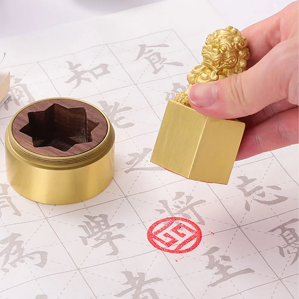 Brass Seals Custom Chinese God Buddha Dragon Lion Carved Yellow 3cm Square Name Stamp Chapter Alligraphy Painiting Receipt Chop
Brass Seals Custom Chinese God Buddha Dragon Lion Carved Yellow 3cm Square Name Stamp Chapter Alligraphy Painiting Receipt Chop