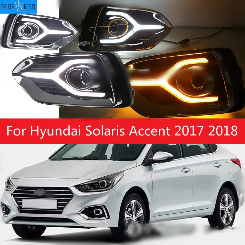 For Hyundai Solaris Accent 2017 2018 12V LED Car DRL Daytime Running Light fog lamp with Turn Yellow Signal style Relay
For Hyundai Solaris Accent 2017 2018 12V LED Car DRL Daytime Running Light fog lamp with Turn Yellow Signal style Relay