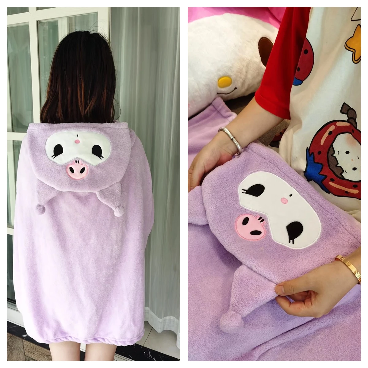Anime Cloak Japanese Style Hooded Blanket Warm Single Size Blanket Cosplay Winter Spring Autumn Flannel Gifts for Girl Kids Pink
Anime Cloak Japanese Style Hooded Blanket Warm Single Size Blanket Cosplay Winter Spring Autumn Flannel Gifts for Girl Kids Pink