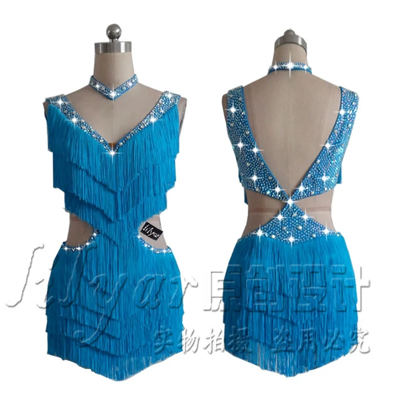 Sexy Women Latin Dance Dress Sparkly Crystals Fringes Salsa Skirt Lady Ballroom Competition Dresses Female Stage Dance Costume
Sexy Women Latin Dance Dress Sparkly Crystals Fringes Salsa Skirt Lady Ballroom Competition Dresses Female Stage Dance Costume