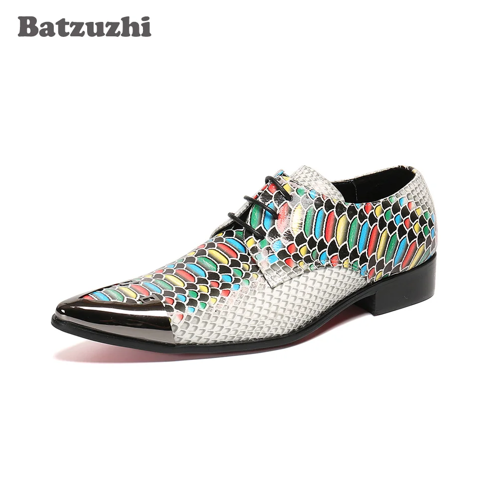 Batzuzhi Japanese Style Men's Shoes Pointed Iron Toe Formal Leather Dress Shoes Personality Color Party and Wedding Shoes Men!
Batzuzhi Japanese Style Men's Shoes Pointed Iron Toe Formal Leather Dress Shoes Personality Color Party and Wedding Shoes Men!