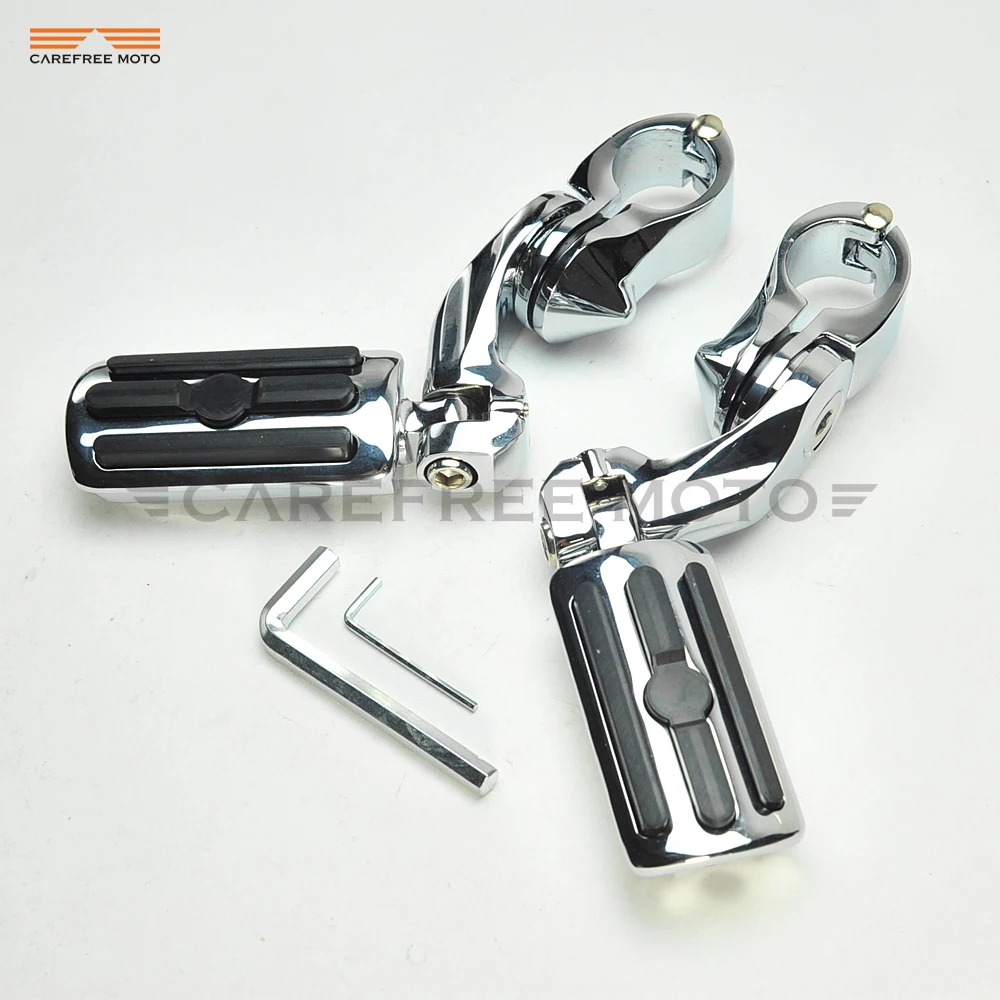 Chrome 32mm Motorcycle Short Angled Adjustable Foot Rest Foot Pegs case for Harley Dyna Sportster 1-1/4" Engine Guard Bar
Chrome 32mm Motorcycle Short Angled Adjustable Foot Rest Foot Pegs case for Harley Dyna Sportster 1-1/4" Engine Guard Bar