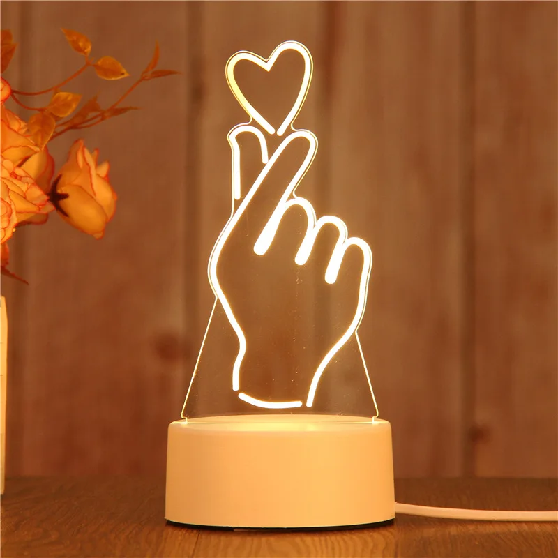 Acrylic Warm Color Night Light Romantic 3D LED Projector Lamp For Children Baby Kids Bathroom Gift Toy
Acrylic Warm Color Night Light Romantic 3D LED Projector Lamp For Children Baby Kids Bathroom Gift Toy