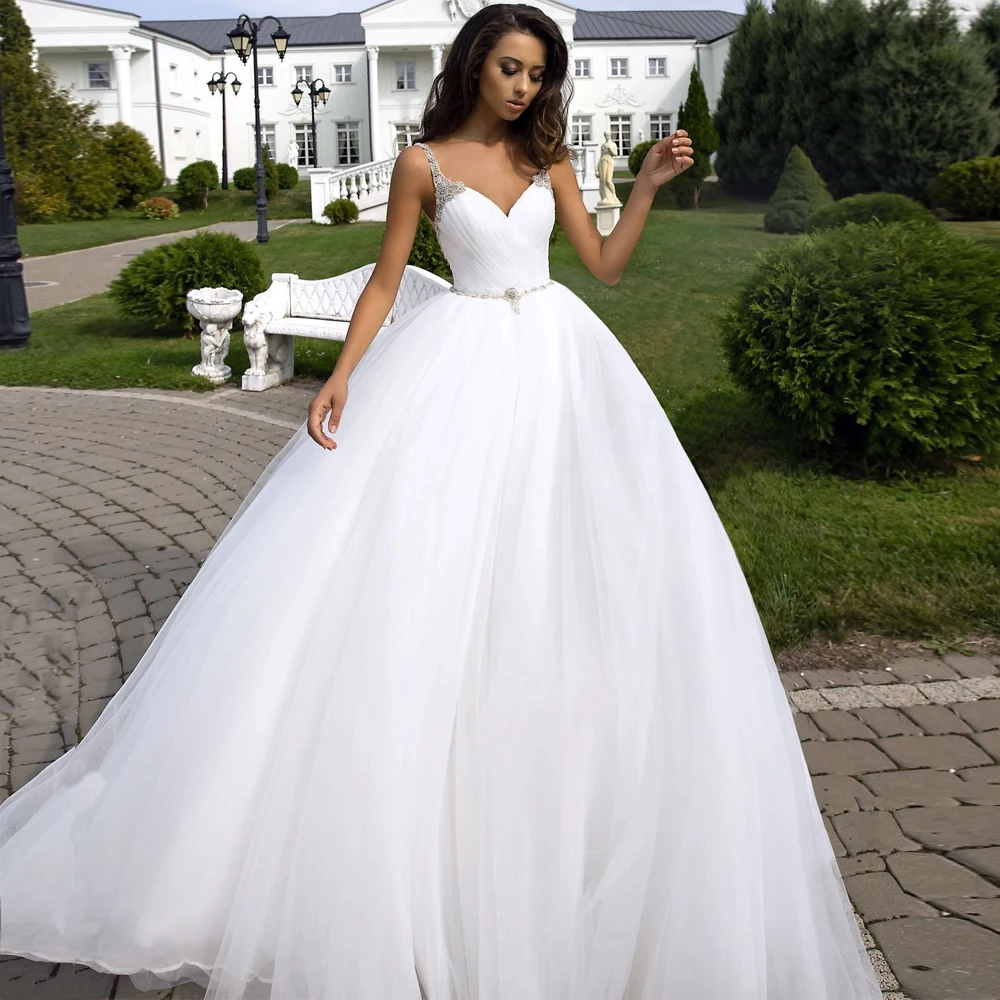Jiayigong Ball Gown Wedding Dress Sexy Beading Spaghetti Straps V Neck Ruched Backless Dresses Vestido De Novia
Jiayigong Ball Gown Wedding Dress Sexy Beading Spaghetti Straps V Neck Ruched Backless Dresses Vestido De Novia