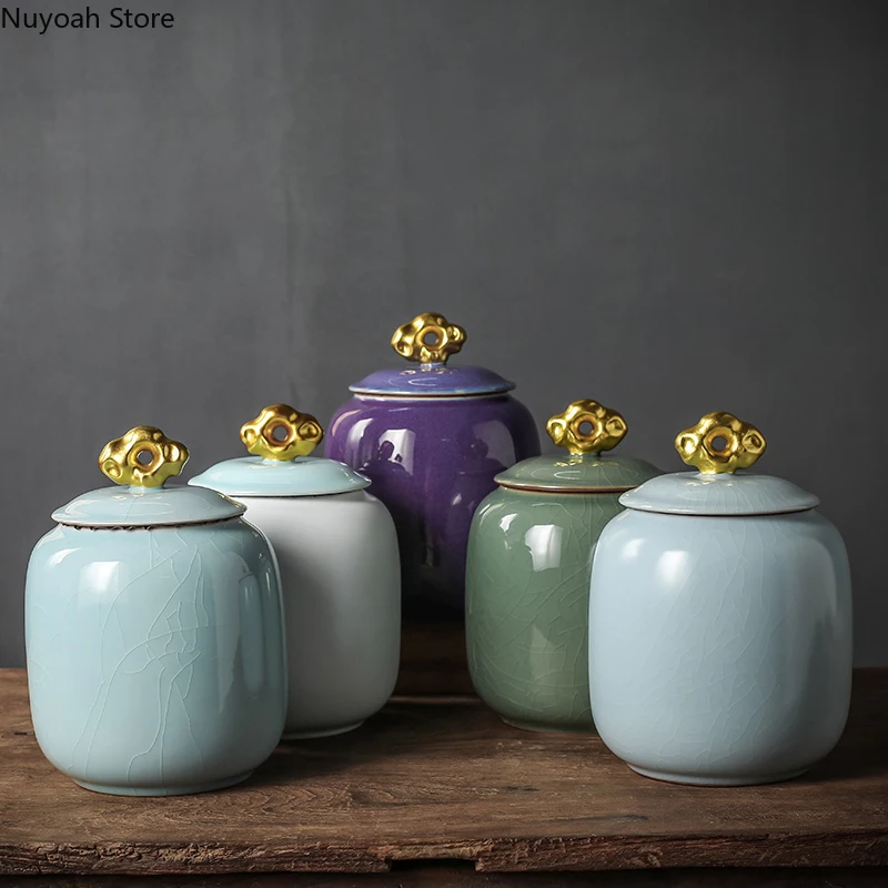 Household Ceramic Storage Jar Retro Tea Canister 2400ml Large Capacity Sealed Jar Crafts Living Room Decoration Accessories
Household Ceramic Storage Jar Retro Tea Canister 2400ml Large Capacity Sealed Jar Crafts Living Room Decoration Accessories