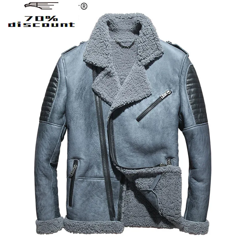 Men's Leather Jacket Winter Genuine Leather Real Sheepskin Coat for Men Natural Wool Fur Coat Blouson Cuir Homme KJ2424
Men's Leather Jacket Winter Genuine Leather Real Sheepskin Coat for Men Natural Wool Fur Coat Blouson Cuir Homme KJ2424