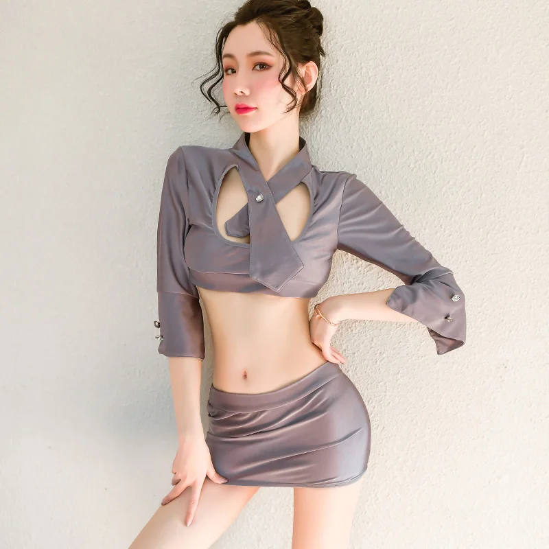 Sexy lingerie uniform temptation bag hip skirt hollow cosplay sexy split secretary suit
Sexy lingerie uniform temptation bag hip skirt hollow cosplay sexy split secretary suit