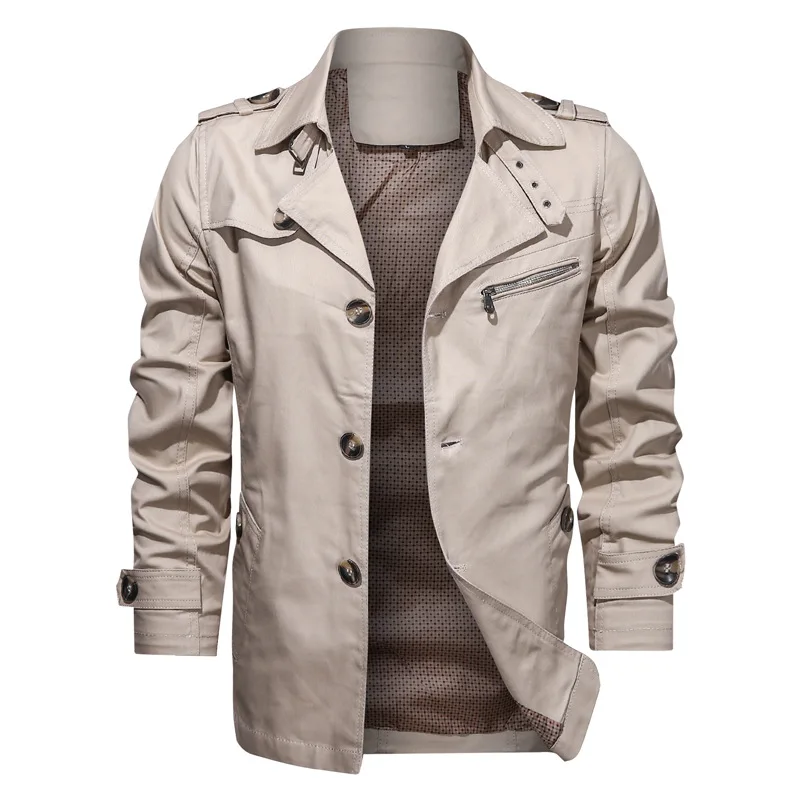 New Autumn New Military Jacket Men Solid Color Single Breasted Windbreaker Mens Clothing Plus Size 5XL Coat Men Dropshipping
New Autumn New Military Jacket Men Solid Color Single Breasted Windbreaker Mens Clothing Plus Size 5XL Coat Men Dropshipping