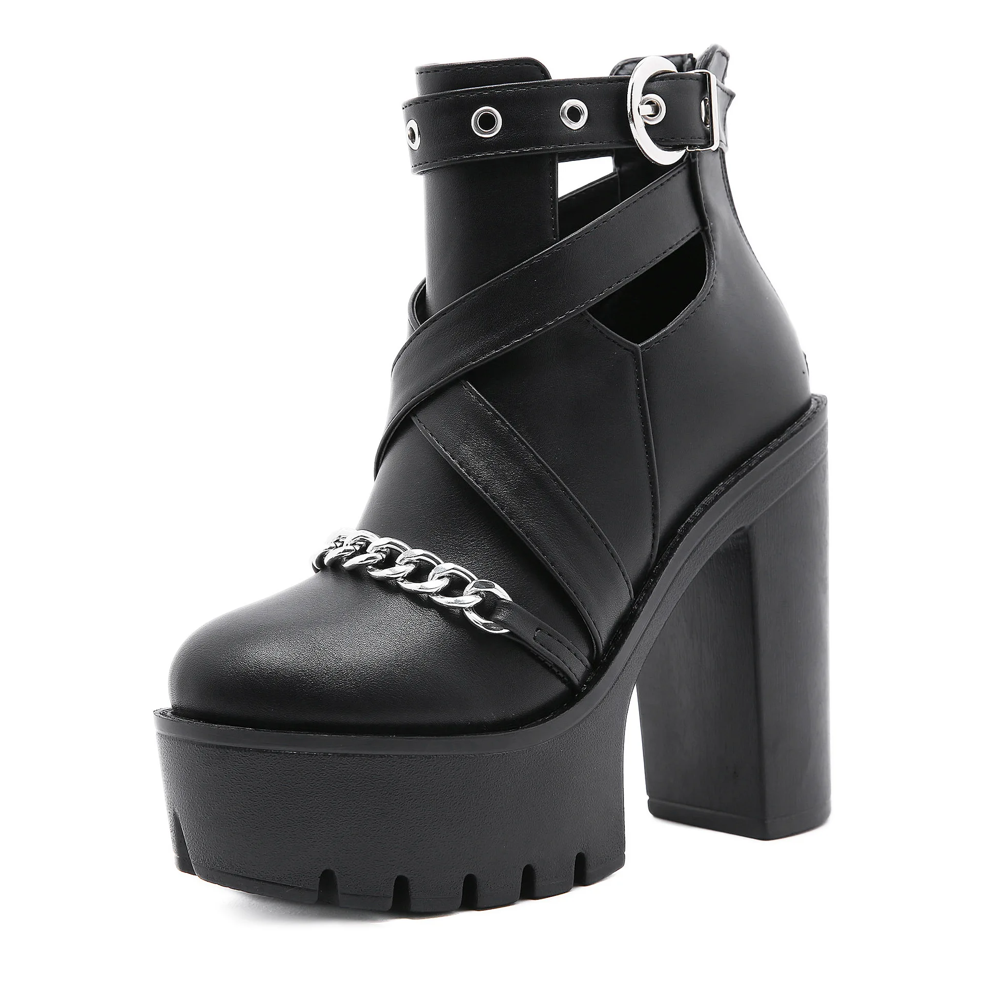Spring Fashion New Women's Side Zipper Ankle Boots Platform Chunky high-heeled short boots Autumn Woman Shoes Black Boot Large
Spring Fashion New Women's Side Zipper Ankle Boots Platform Chunky high-heeled short boots Autumn Woman Shoes Black Boot Large