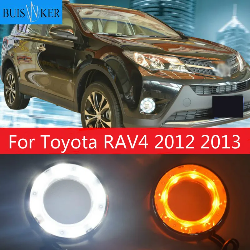 2pcs LED Daytime Running Light With Fog Lamp Hole For Toyota RAV4 2012 2013 Yellow Turning Signal Waterproof ABS 12V Car DRL
2pcs LED Daytime Running Light With Fog Lamp Hole For Toyota RAV4 2012 2013 Yellow Turning Signal Waterproof ABS 12V Car DRL