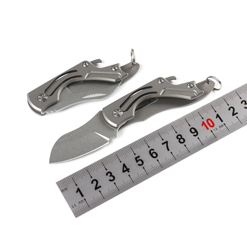 Free shipping Sharp D2 steel blade outdoor folding knife mini titanium handle camping survival self defense Keychain knife
Free shipping Sharp D2 steel blade outdoor folding knife mini titanium handle camping survival self defense Keychain knife
