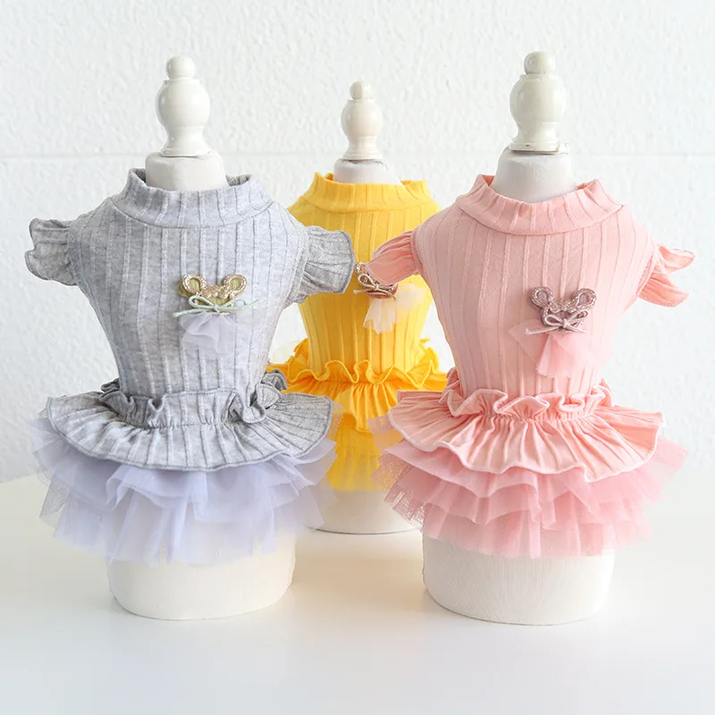 Flying Sleeve Striped Sling Skirt Dog Dress Pet Products Warm Cotton Clothing For Dogs Cats Rabbit Coats Teddy Dog Clothes
Flying Sleeve Striped Sling Skirt Dog Dress Pet Products Warm Cotton Clothing For Dogs Cats Rabbit Coats Teddy Dog Clothes