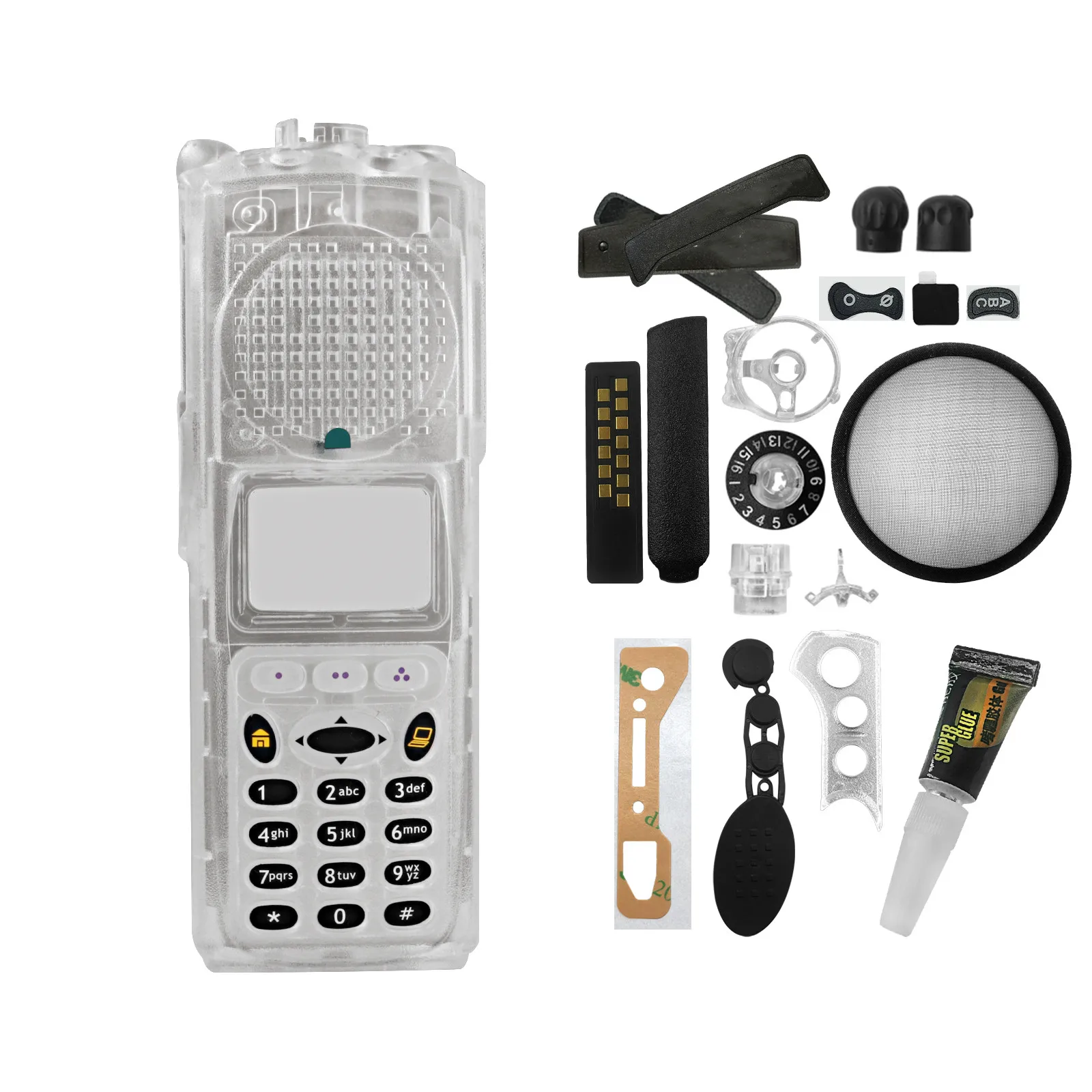 VBLL Transparent Walkie-talkie Full-Keypad Keyboard Repair Case Cover Housing For XTS5000 M3 Model3 Portable Two Way Radio
VBLL Transparent Walkie-talkie Full-Keypad Keyboard Repair Case Cover Housing For XTS5000 M3 Model3 Portable Two Way Radio
