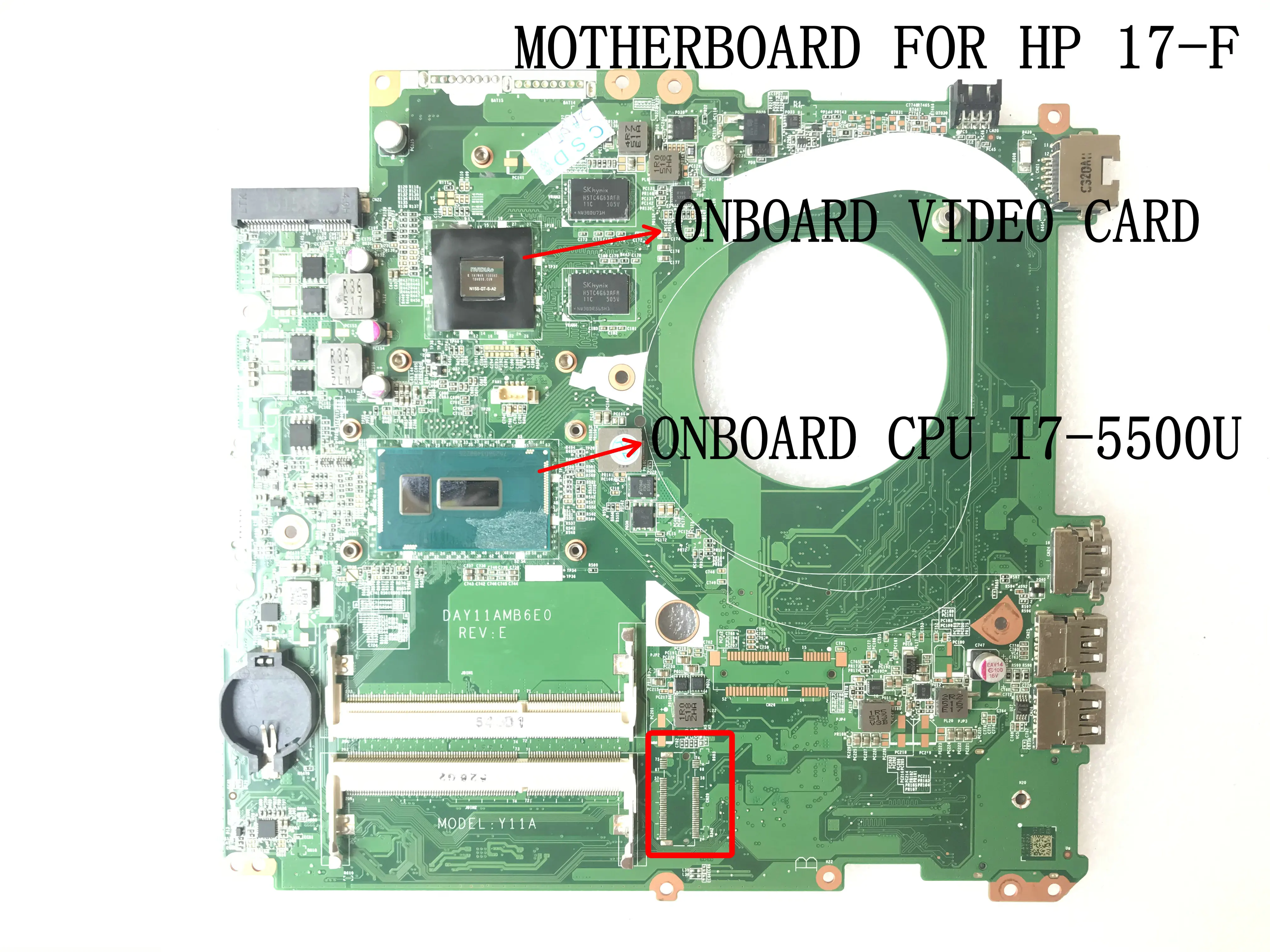 FAST SHIPPING DAY11AMB6E0 FOR HP PAVILION 17-F LAPTOP MOTHERBOARD WITH CPU I7-5500U+GPU
FAST SHIPPING DAY11AMB6E0 FOR HP PAVILION 17-F LAPTOP MOTHERBOARD WITH CPU I7-5500U+GPU