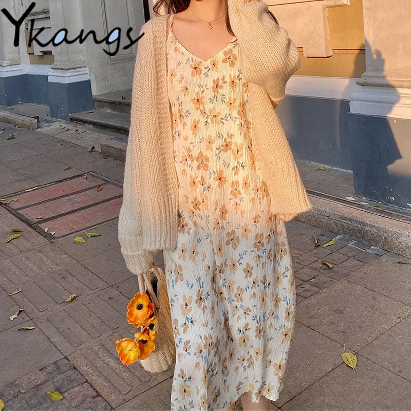 Summer Daisy Flowers Sweet Cute Dresses for Women Korean Fashion Casual Simple Aesthetic Sexy Sleeveless Suspender Dress Student
Summer Daisy Flowers Sweet Cute Dresses for Women Korean Fashion Casual Simple Aesthetic Sexy Sleeveless Suspender Dress Student