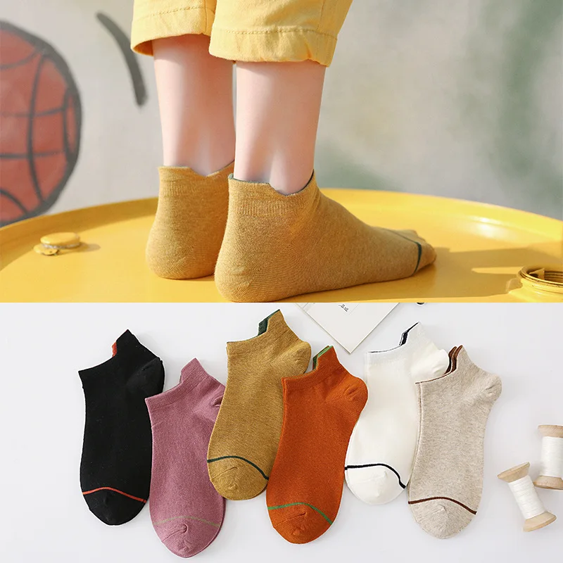 Spring And Summer Heel Guard Female Boat Socks Casual Solid Color Three-dimensional Ear Women Anti-friction Cotton Socks 6 Pairs
Spring And Summer Heel Guard Female Boat Socks Casual Solid Color Three-dimensional Ear Women Anti-friction Cotton Socks 6 Pairs