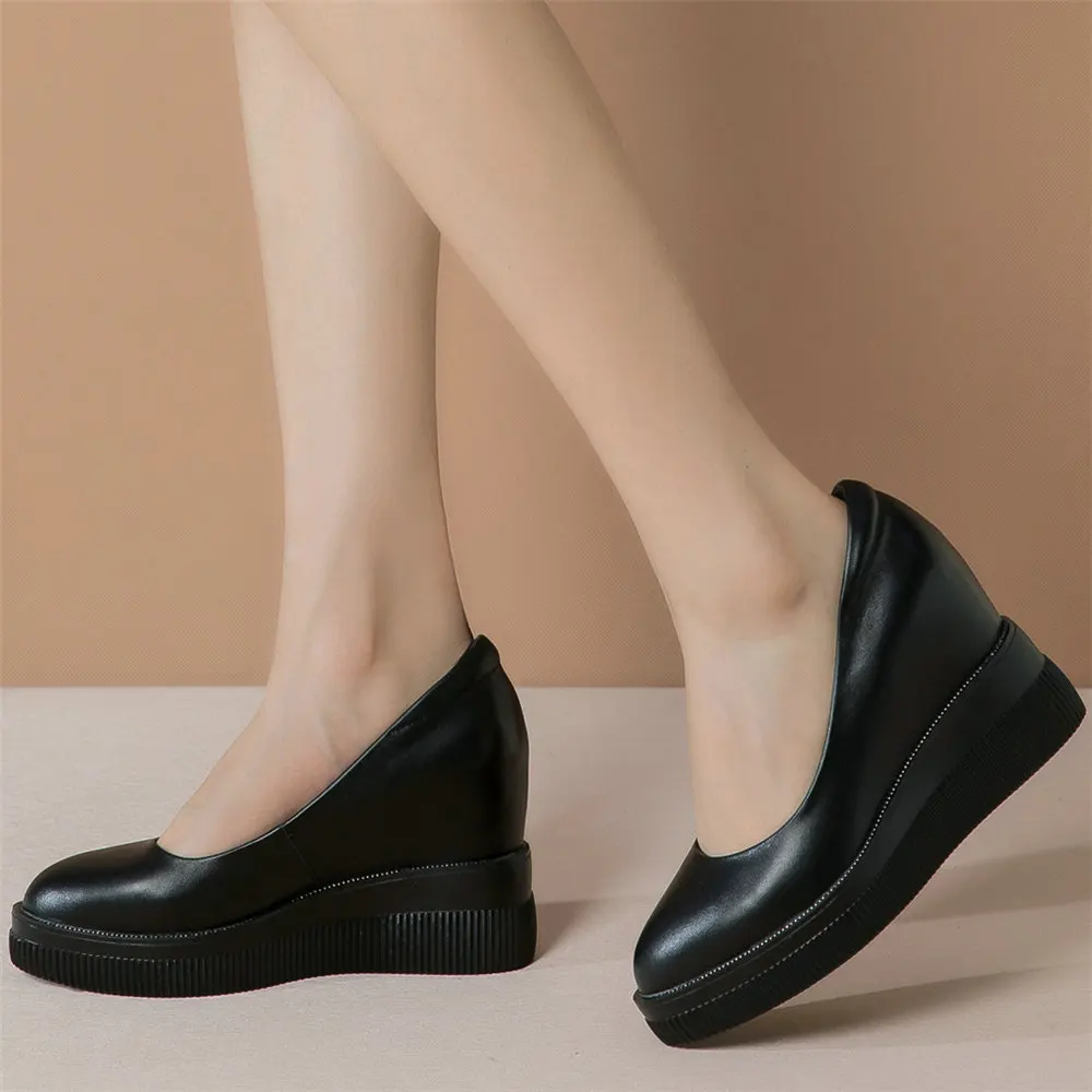 Fashion Sneakers Women Genuine Leather Wedges High Heel Pumps Shoes Female Round Toe Chunky Platform Ankle Boots Casual Shoes
Fashion Sneakers Women Genuine Leather Wedges High Heel Pumps Shoes Female Round Toe Chunky Platform Ankle Boots Casual Shoes