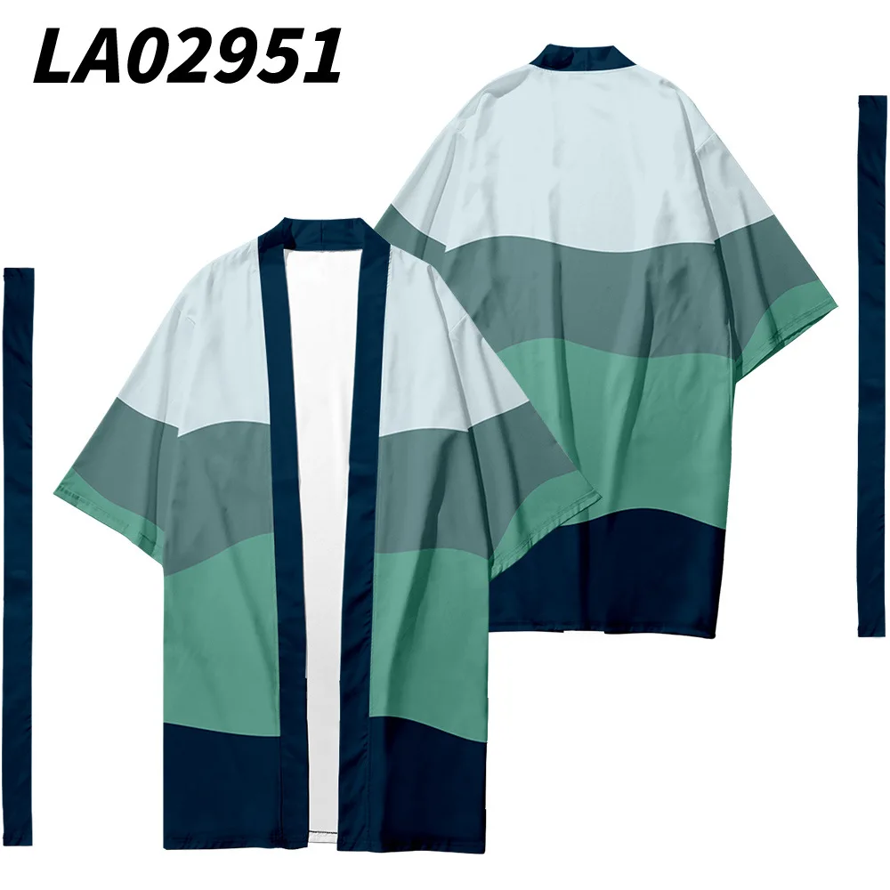 Waves Striped Printed Long Style Japanese Kimono Cardigan With Belt Couple Women Men Casual Asian Clothes Harajuku
Waves Striped Printed Long Style Japanese Kimono Cardigan With Belt Couple Women Men Casual Asian Clothes Harajuku