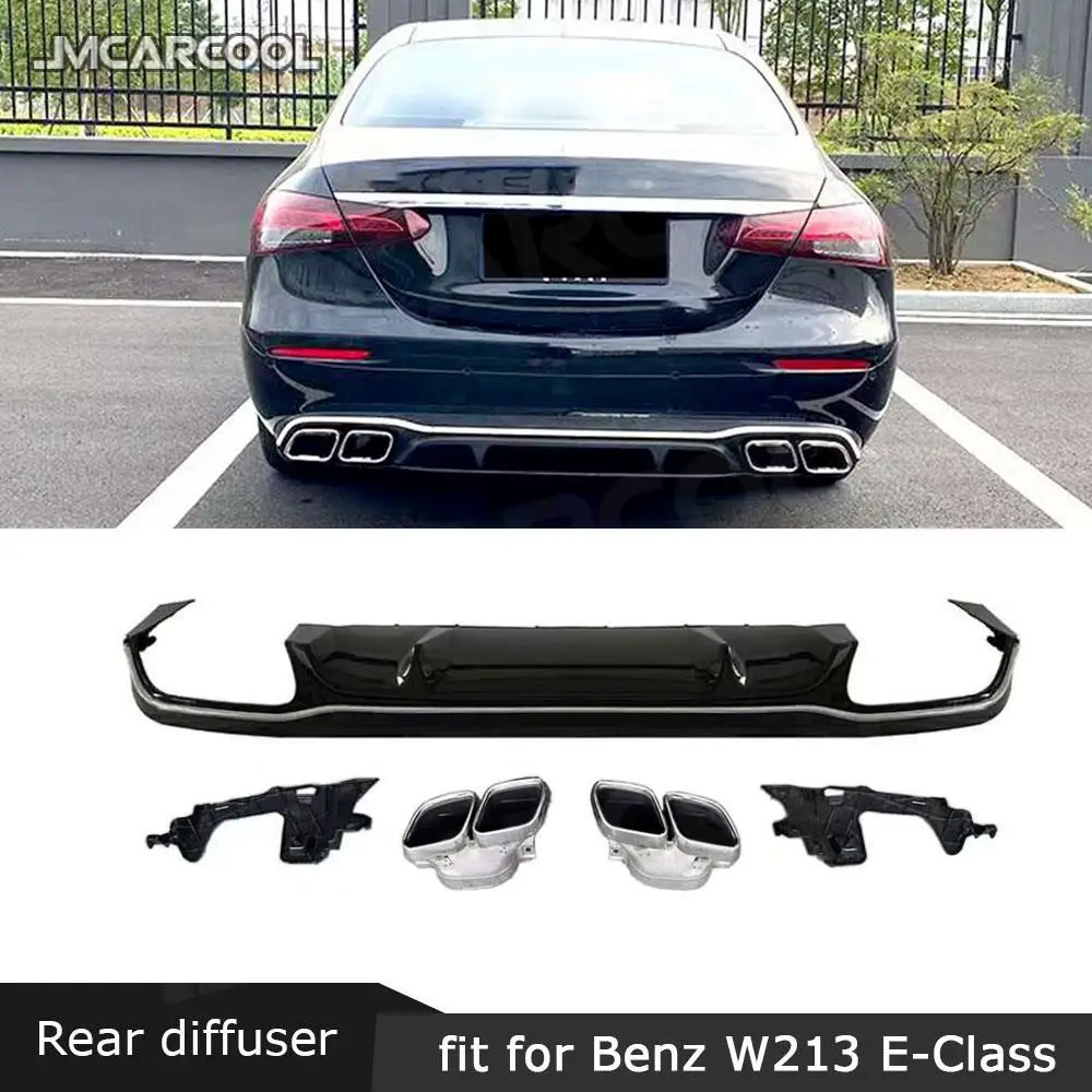Gloss Black Rear Bumper Lip Diffuser with Exhaust Tips for Mercedes Benz W213 E Class E300 Standard 2016 - 2021 + Not AMG
Gloss Black Rear Bumper Lip Diffuser with Exhaust Tips for Mercedes Benz W213 E Class E300 Standard 2016 - 2021 + Not AMG