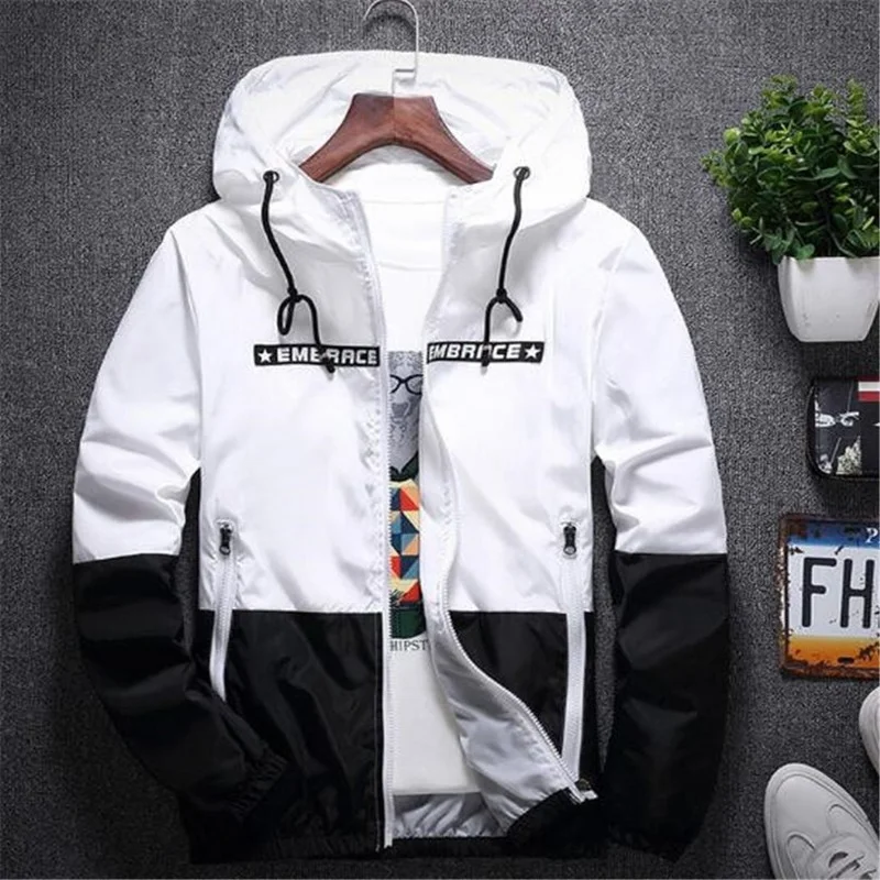 New Spring Autumn Bomber Hooded Jacket Men Casual Slim Patchwork Windbreaker Jacket Male Outwear Zipper Thin Coat Brand Clothing
New Spring Autumn Bomber Hooded Jacket Men Casual Slim Patchwork Windbreaker Jacket Male Outwear Zipper Thin Coat Brand Clothing
