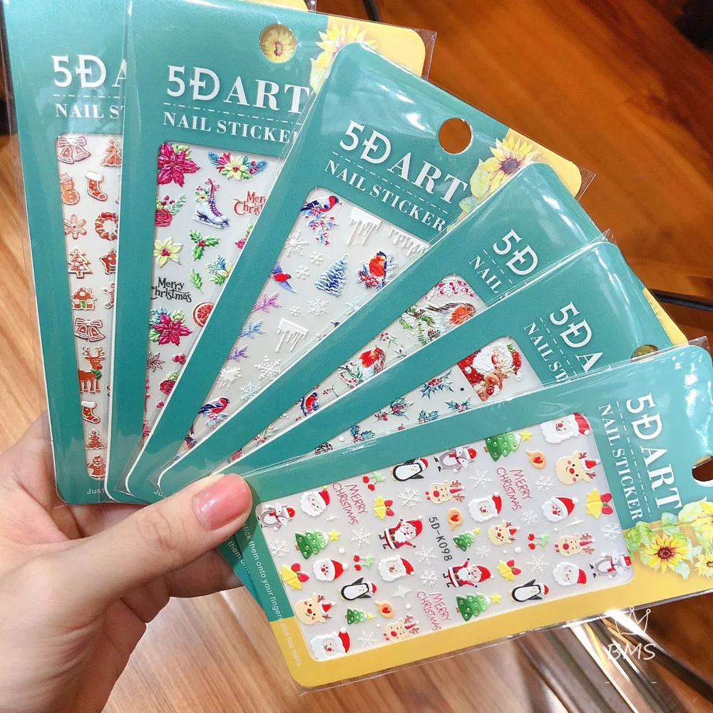 1Pcs Christmas 5D Embossed Nail Sticker Engraved Snowflake Santa Gift Flower Slider Nail Art Design Manicure Decorations Decals
1Pcs Christmas 5D Embossed Nail Sticker Engraved Snowflake Santa Gift Flower Slider Nail Art Design Manicure Decorations Decals