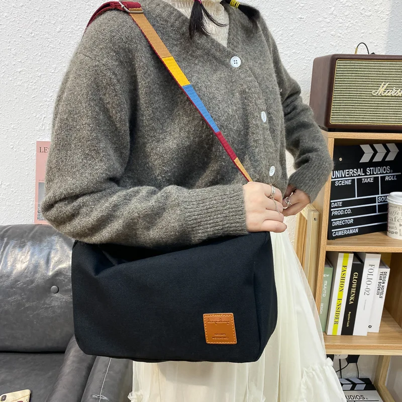 Retro Bag Ladies Handbags Square Canvas Shoulder Bag Korean Style Simple Colorful Strap Solid Color Crossbody Bag
Retro Bag Ladies Handbags Square Canvas Shoulder Bag Korean Style Simple Colorful Strap Solid Color Crossbody Bag