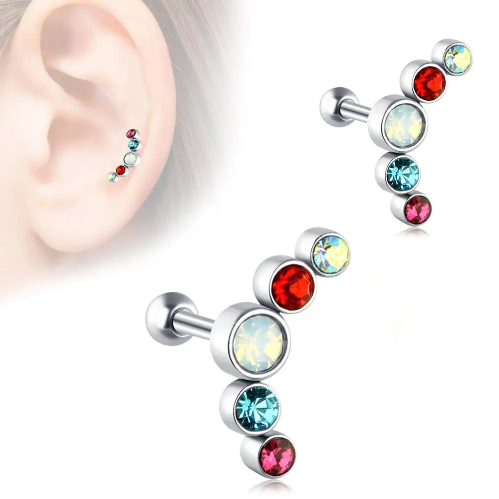 Wholesales Ear Cartilage Helix Tragus Stud Earrings Ear Nail Stainless Steel Bar Piercing Crystal Body Jewelry Gifts for Women
Wholesales Ear Cartilage Helix Tragus Stud Earrings Ear Nail Stainless Steel Bar Piercing Crystal Body Jewelry Gifts for Women