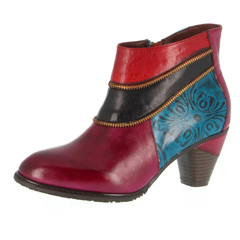 Embossed Women Boots Genuine Leather Retro Buckle Zipper 3-5CM Thick High Heel Ankle Boots Retro Elegant Shoes Women Shoes 2023
Embossed Women Boots Genuine Leather Retro Buckle Zipper 3-5CM Thick High Heel Ankle Boots Retro Elegant Shoes Women Shoes 2023