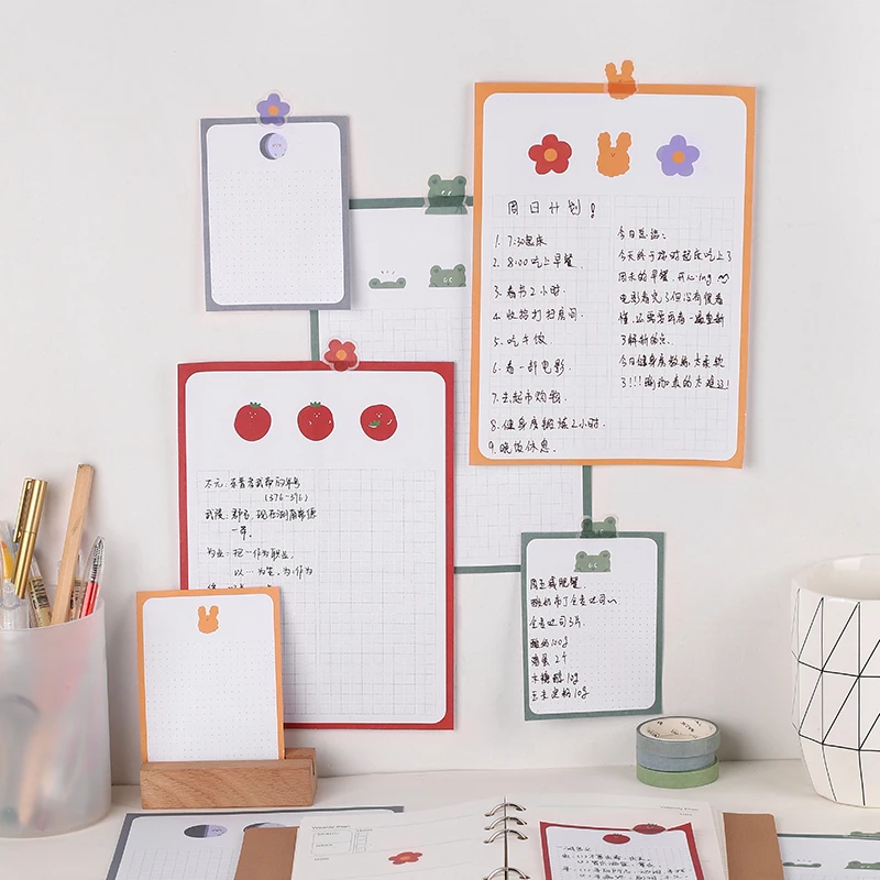 SIXONE Ins Cartoon Kawaii Sticker Grid Memo Pad Stickers Set Korea Student Concise Notebook Stationery Office & School Supplies
SIXONE Ins Cartoon Kawaii Sticker Grid Memo Pad Stickers Set Korea Student Concise Notebook Stationery Office & School Supplies