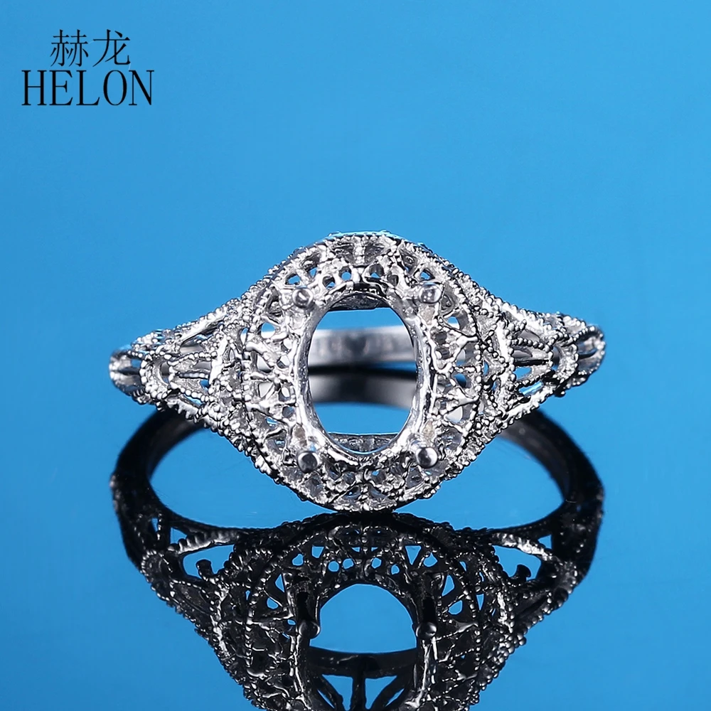 HELON 5.5x7.5mm to 6.5x8.5mm oval Cut Sterling Silver 925 Women Wedding Semi Mount Ring Trendy Vintage Fine Jewelry Ring Gift
HELON 5.5x7.5mm to 6.5x8.5mm oval Cut Sterling Silver 925 Women Wedding Semi Mount Ring Trendy Vintage Fine Jewelry Ring Gift