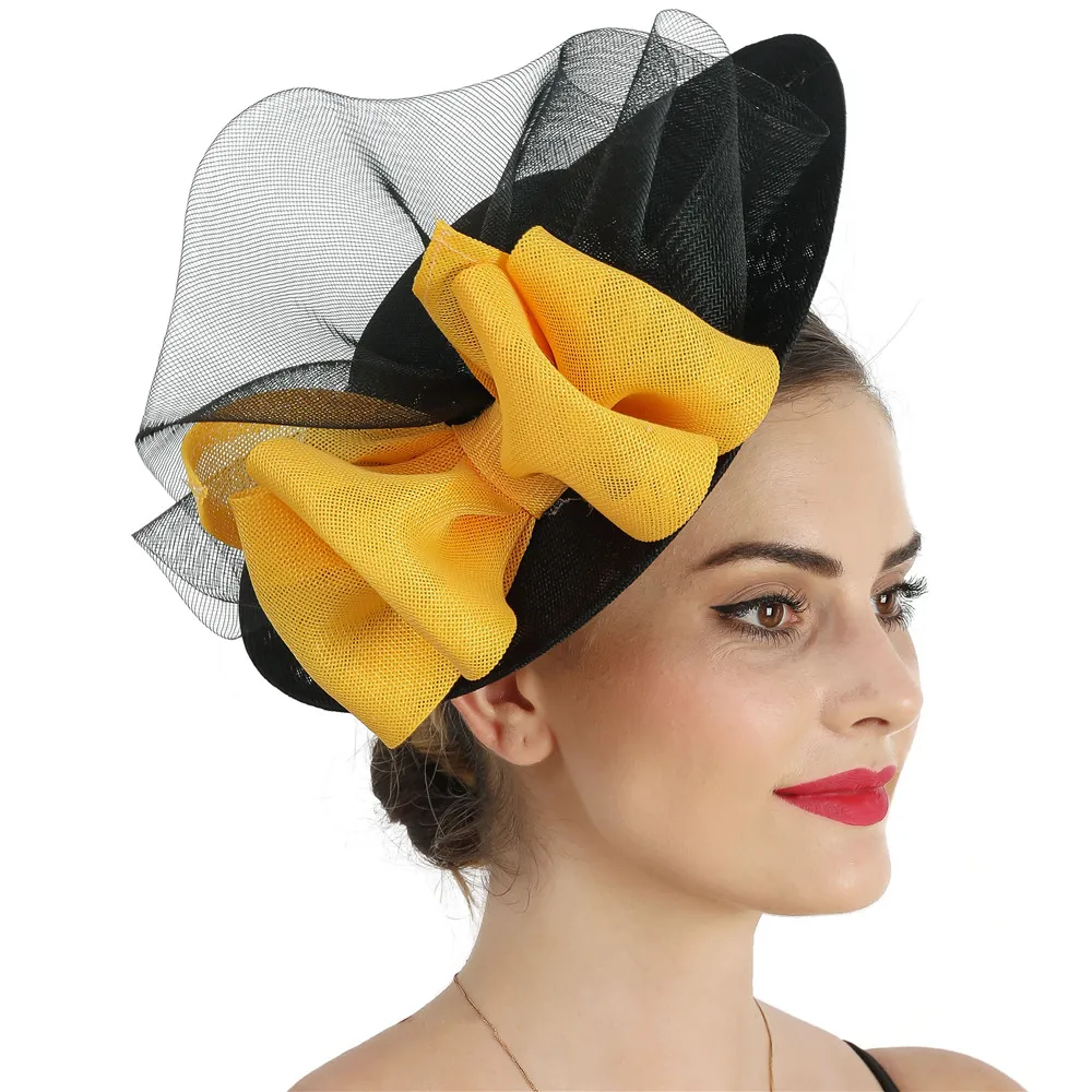 Women Bride Chic Big Fascinator Hat Mesh Bow Headwear Cocktail Wedding Party Church Headpiece Fashion Feather Hair Accessories
Women Bride Chic Big Fascinator Hat Mesh Bow Headwear Cocktail Wedding Party Church Headpiece Fashion Feather Hair Accessories