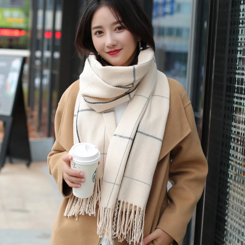 Fashion Imitation Cashmere Women Vintage Plaid Print Winter Scarf Streetwear Warm Knitted Casual Tassel Female Long Shawl Wrap
Fashion Imitation Cashmere Women Vintage Plaid Print Winter Scarf Streetwear Warm Knitted Casual Tassel Female Long Shawl Wrap