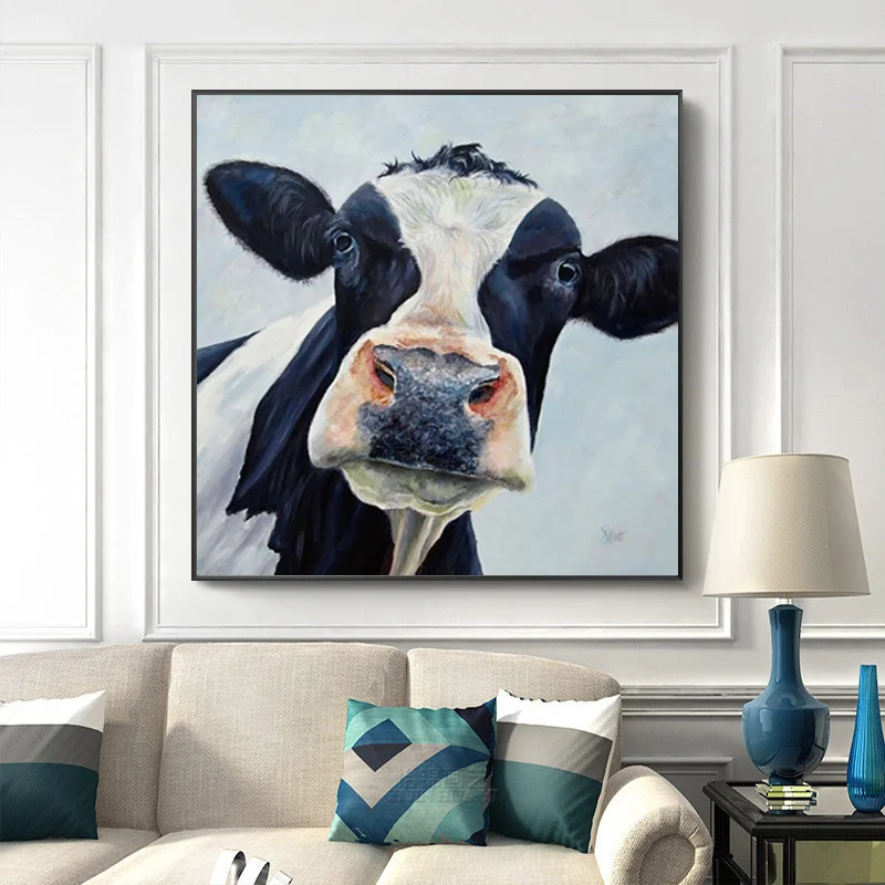 Modern Cute Cow Wall Art Picture Printed Canvas Oil Painting On Prints Dropshipping Cheap Posters Prints For Living Room
Modern Cute Cow Wall Art Picture Printed Canvas Oil Painting On Prints Dropshipping Cheap Posters Prints For Living Room