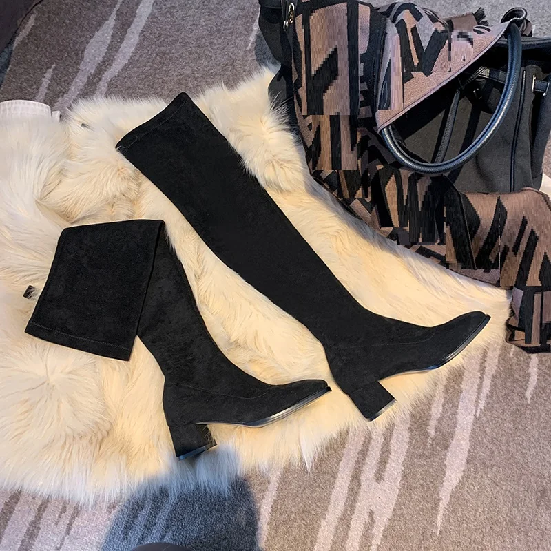Women’s boots Stretch Fabric Over the Knee Basic Style Woman Boots Super Star Same Design Ladies Shoes On Heel botines botas
Women’s boots Stretch Fabric Over the Knee Basic Style Woman Boots Super Star Same Design Ladies Shoes On Heel botines botas