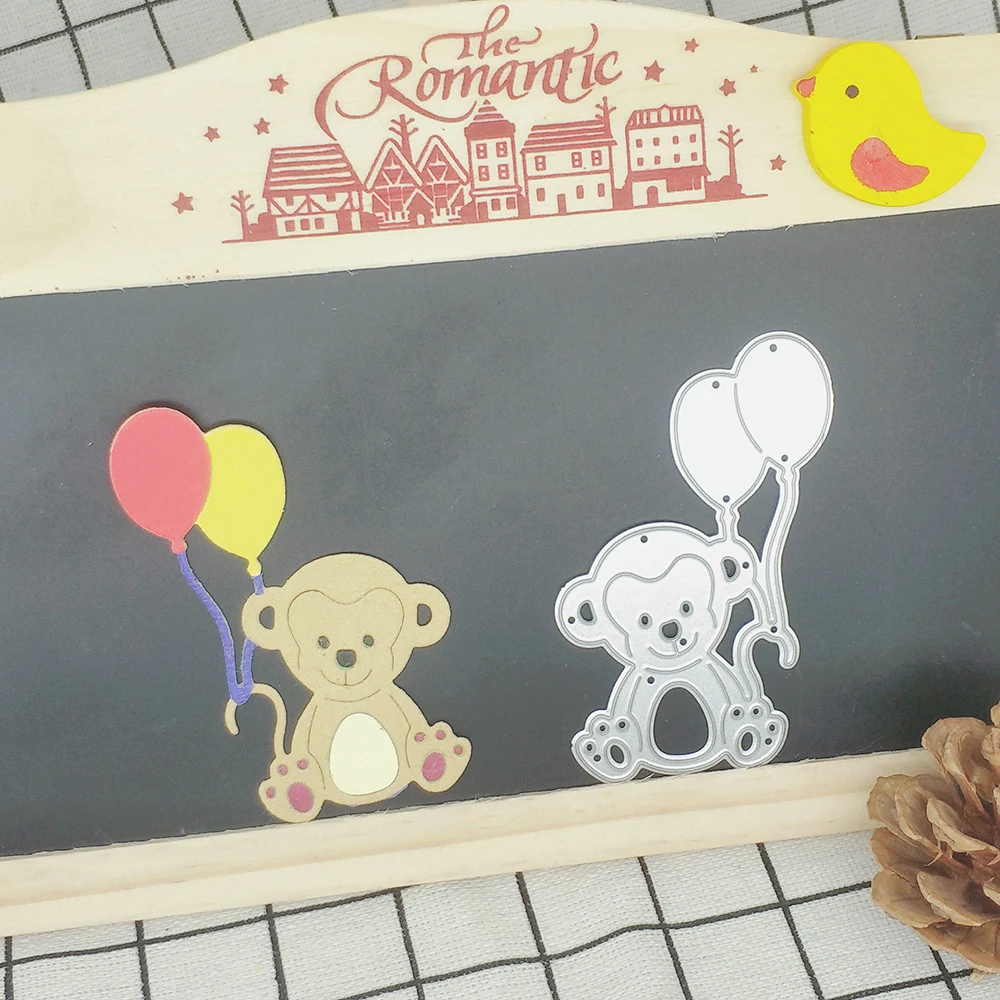 New animal monkey balloon metal cutting mold photo album paper DIY gift card decorative relief cube
New animal monkey balloon metal cutting mold photo album paper DIY gift card decorative relief cube