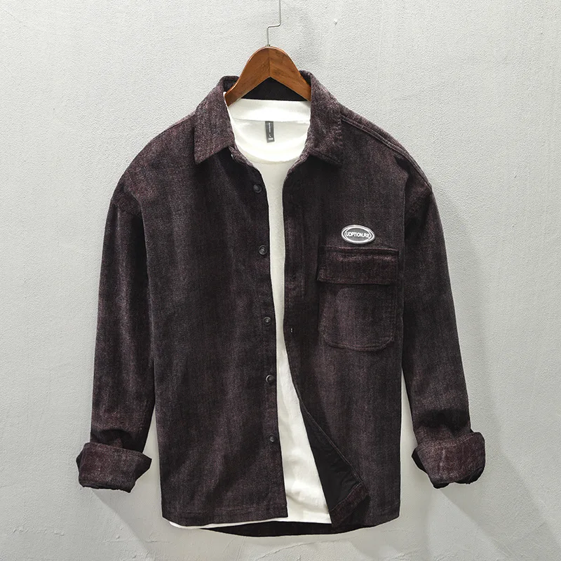 Z180 Vintage Corduroy Shirt Men Coats High Street Fashion All-Match Pockets Lapel Solid Color Casual Loose Youth Male Jackets
Z180 Vintage Corduroy Shirt Men Coats High Street Fashion All-Match Pockets Lapel Solid Color Casual Loose Youth Male Jackets