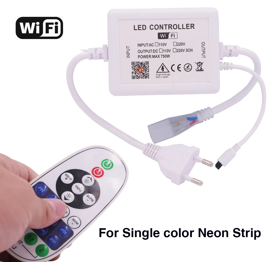 720W 360W WIFI Control Controller with 24key remote For 8x16mm Single Color Neon Strip Light EU UK AU 220V US 110V
720W 360W WIFI Control Controller with 24key remote For 8x16mm Single Color Neon Strip Light EU UK AU 220V US 110V