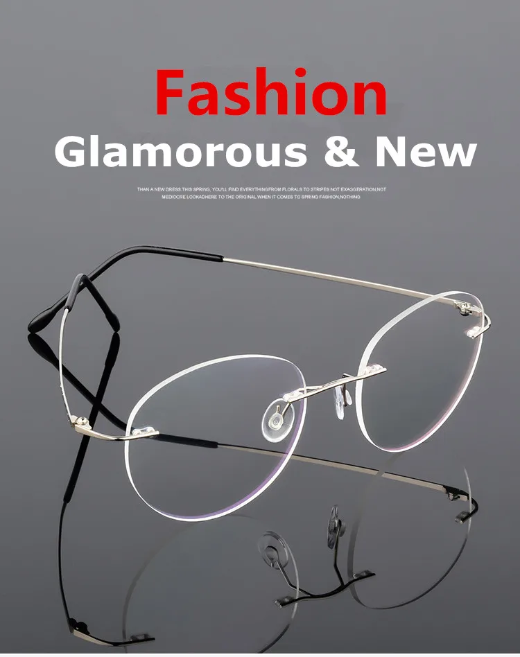 Titanium Alloy Framless owalne okulary dla osób z krótkowzrocznością wykończone kobiety mężczyźni ultralekki okulary korekcyjne bez oprawek 0 -0.5 -0.75 To -6.0 23 H61d0b9a6105d4f57a0020839e378ec960