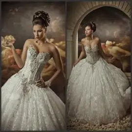 Lace Ball bridal Gown with Rhinestones Sweetheart Corset Royal Princess Gowns Cathedral Crystal 2018 mother of the bride dresses
Lace Ball bridal Gown with Rhinestones Sweetheart Corset Royal Princess Gowns Cathedral Crystal 2018 mother of the bride dresses